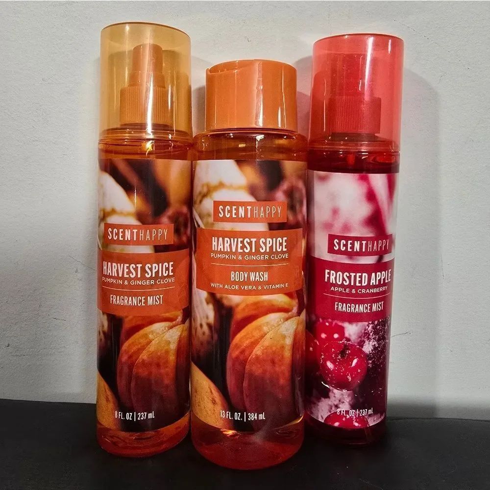 Scent Happy Harvest Spice and Frosted Apple Fragrance Mist & Body Wash Bundle